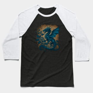 blue rose and dragon Baseball T-Shirt